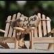 Cake Topper Adirondack Chairs-Beach Wedding-Cottage Wedding-Shabby Chic- Rustic Chic Burned/Engraved Mr. & Mrs. Adirondack cake toppers