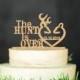 Deer Wedding Cake Topper Rustic Wedding Cake Topper Personalized Cake Topper Gold Cake Topper Silver Cake Topper