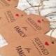 Reserved for family seat tags for wedding ceremony - rustic wedding theme - set of 4