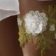 garter, toss garters, emerald green lace, wedding garters, bridal accessores, garter suspander, free shipping!