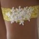 toss garters, ivory, yellow, lace, wedding garters, bridal accessores, garter suspander, free shipping!
