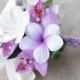 Purple Silk Flower Natural Touch Lavender Lilac Plumerias and Orchids Beach Wedding Bride Bouquet