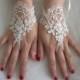 wedding,bridal gloves,ivory pearls lace,cutom lace style,french lace,Free shipping.