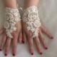 wedding,bridal gloves,ivory pearls lace,custom lace style,french lace,Free shipping.