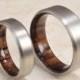 Titanium & Santos Mahogany Lined Ring // Engagement Ring // Exotic Wood Ring // Men's Wedding Band // Women's Ring // Gift Ring