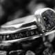 Black Raw Diamond Ring Sterling Silver Womens Jewellery