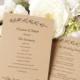 Wedding Program Template, Kraft Paper Wedding Program, Printable Wedding Template, Instant DOWNLOAD - EDITABLE Text - Rustic Branch 5x7