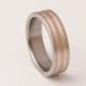 Titanium Ring titanium wedding band with copper inlay