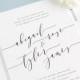 Wedding Invitation - Romantic Calligraphy Invitation - Dusty Blue - Ethereal - Romantic Calligraphy Wedding Invitations - Sample Set