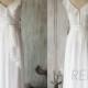 2016 Off White Bridesmaid dress, Ruffled V neck Wedding dress, Backless Chiffon Party dress, Formal dress, Pleated dress (T091)