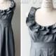 Grey Dress, Bridesmaid, Made to Order, cotton with pockets