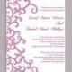 DIY Bollywood Wedding Invitation Template Editable Word File Download Printable Eggplant Purple Invitation Indian Invitation Bollywood party