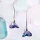 purple blue mix drop earrings bright blue violet jewelry royal purple earrings romantic gift for her night sky jewelry bleu de bijoux пя28