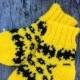 Baby wool socks knitted yellow children knit socks Winter toddler socks Warm boys girls babies socks Leg warmers newborn gift Batman style