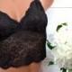 Black lace bralette/ Lace top/ Underwear/ Longline bra/ Soft cup bra/ Black lingerie/ Sheer bralette