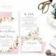 Printable Wedding Invitation Suite / Wedding Invite Set - The In Bloom Suite