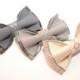 Set of 3 bow ties Men's bow ties with embroidery Gifts for every budget Teen gifts Wedding ties Men's wedding outfits Grey Taupe Beige ties