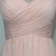 Pink Sweetheart Bridesmaid Dress Short/Floor Length Chiffon Pale Pink Strapless Dress-Custom Dress