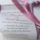 Minimal wedding invitation, scroll invitation, wedding invitation scrolls, pink and cream linen fabric, set of 10