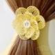 Sparkling Gold French Beaded Flower Hair Clip, wedding hair piece, bridesmaid hair pin, bidal alligator clip, golden bridal hair accessory