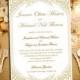 DIY Wedding Invitation Template "Lavanderia" Golden Sands - Printable Wedding - Vintage Wedding Invitation Download - Wedding Printable