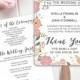 Wedding Fan Programs - DIY Printable - Vintage Rose Wedding Program - Editable Wedding Program - DIY Program - Instant Download - Rustic
