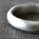 Men's Wedding Band, Matte 4mm Half Round Unisex Recycled Argentium Sterling Silver Ring Men's Ring - Made in Your Size
