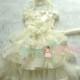 Stunning Ivory Chiffon Lace dress set, Ivory Flower Girl Dress,baptism baby dress, Christening, Rustic wedding,Country wedding,flower girl
