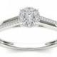 10Kt White Gold Diamond Engagement 0.15 Ct Ring
