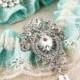 AQUA Blue Bridal garter set, SOMETHING BLUE Wedding Garter set, Ivory Lace Bridal Garter, Lace Wedding Garter