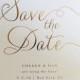 Gold Foil Wedding Save The Date - Modern, Elegant, Classic, And Simple - Calligraphy Script Wedding Save The Date (Paulina Suite)