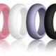 Women's Silicone Wedding / Engagement Ring Band Best Quality Flexible Hypoallergenic Cute Athletic Jewelry Gift For Her (No Cheesy Branding)