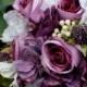 READY TO SHIP Roses Bridal Bouquet, Silk Wedding Flowers, Lavender Bouquet, Purple bouquet, Vintage Wedding, Wedding Bride