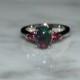 Black Opal Engagement Ring, Rose Pink Tourmaline Ring, Multi-stone Ring/Appraisal Included