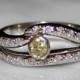 Yellow Diamond, Canary Yellow Diamond,  White Diamond Engagement Ring/Appraisal Included