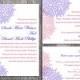 DIY Wedding Invitation Template Set Editable Word File Instant Download Printable Blue Wedding Invitation Floral Invite Pink Invitation