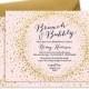 BRUNCH & BUBBLY INVITATION Bridal Shower Invite Blush Pink Gold Glitter Sparkle Calligraphy Elegant Free Shipping or DiY Printable- Remy
