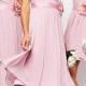 ASOS WEDDING Chiffon Midi Bandeau Dress With Detachable Corsage Belt At Asos.com