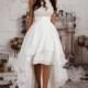 Hi-Lo Satin Wedding Dress Summer Short Bridal Gown Custom Size 8 10 12 14 16 18+