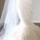 White Ivory Mermaid Wedding Dress Bridal Gown Custom Size 4 6 8 10 12 14 16 18+