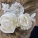 Bridal hair clip, Wedding hair accessories, Bridal  Hair Piece, Wedding silk hair flowers, bridal hair comb