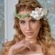 María bohemian bridal flower tiara Style 1611T,Boho crown,bridal headpiece, Flower Headband, Bohemian Bridal