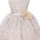 Lace Flower Girl Dress with Pin on Flower