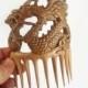 Oriental updo Hair comb Dragon wooden hair stick pin Gift Present for her Wife Moms Girlfriend Sister Womens wedding Birthday gift ideas