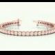 9 Carat Pink Morganite Tennis Bracelet 14k Rose Gold - Morganite Bracelet - Morganite Jewelry - Tennis Bracelets for Women, Gemstone Jewelry