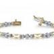 Men's Diamond Bracelet 14k Two Tone Gold - Diamond Bracelets For Men - Unisex - For men or women - For Him - For Her - Designs - Bezel