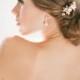 MIGNON pearl bridal hair pin in silver or gold