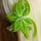 Lime Green Wedding Hair Clip, Lime Wedding Hair Accessory