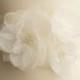 Bridal Organza Dahlia Floral Sash - Ivory - Bridal Sash Belt - Flower girl Bridesmaids Sash Set - Wedding Gift Accessory