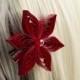 Red Hair Clip, Red Flower Hair Accessory, Red Hair Accessory, Apple Wedding